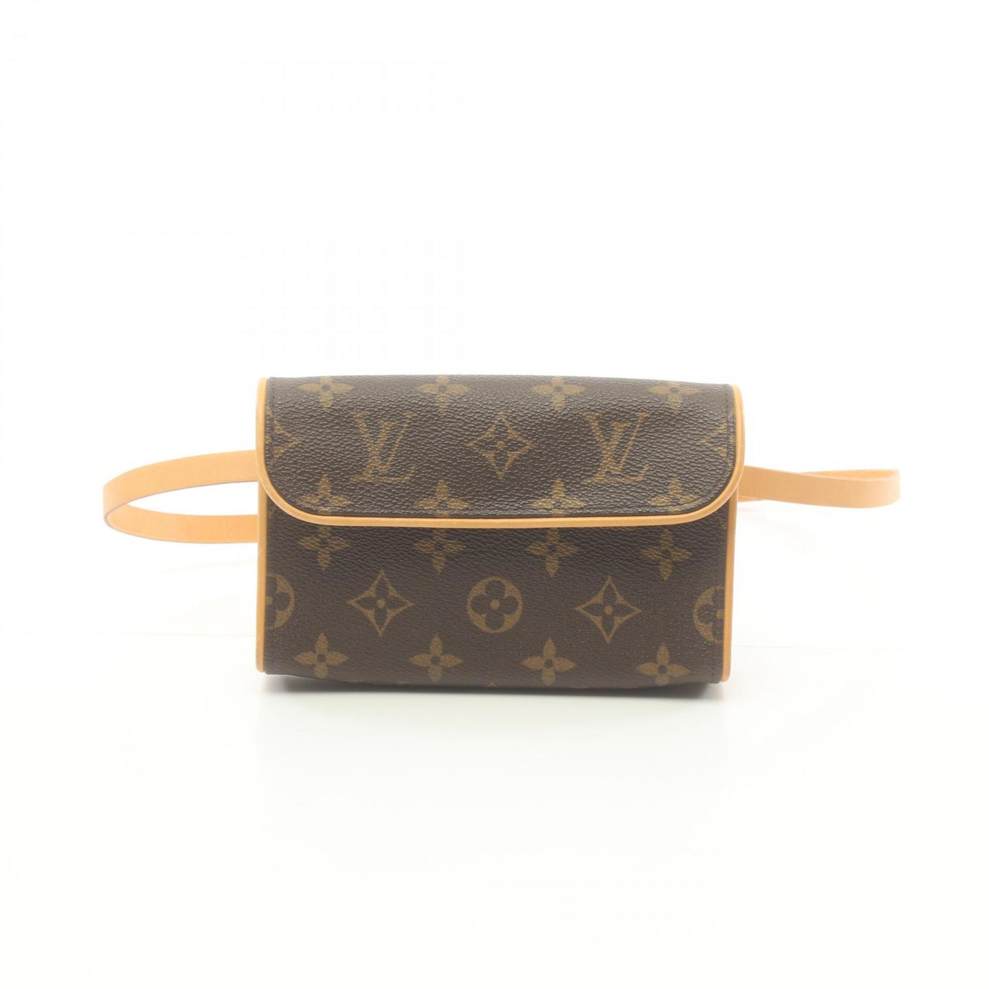 Louis Vuitton LOUIS VUITTON Pochette Florentine Monogram Waist Bag Body Coated Canvas Leather Women's Brown M51855