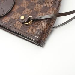 Louis Vuitton Neverfull PM Tote Bag, Coated Canvas, Leather, Damier, Women's, Brown, N51109