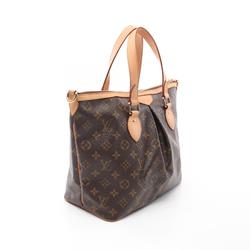 LOUIS VUITTON Palermo PM Monogram Handbag Bag Coated Canvas Leather Women's Brown M40145