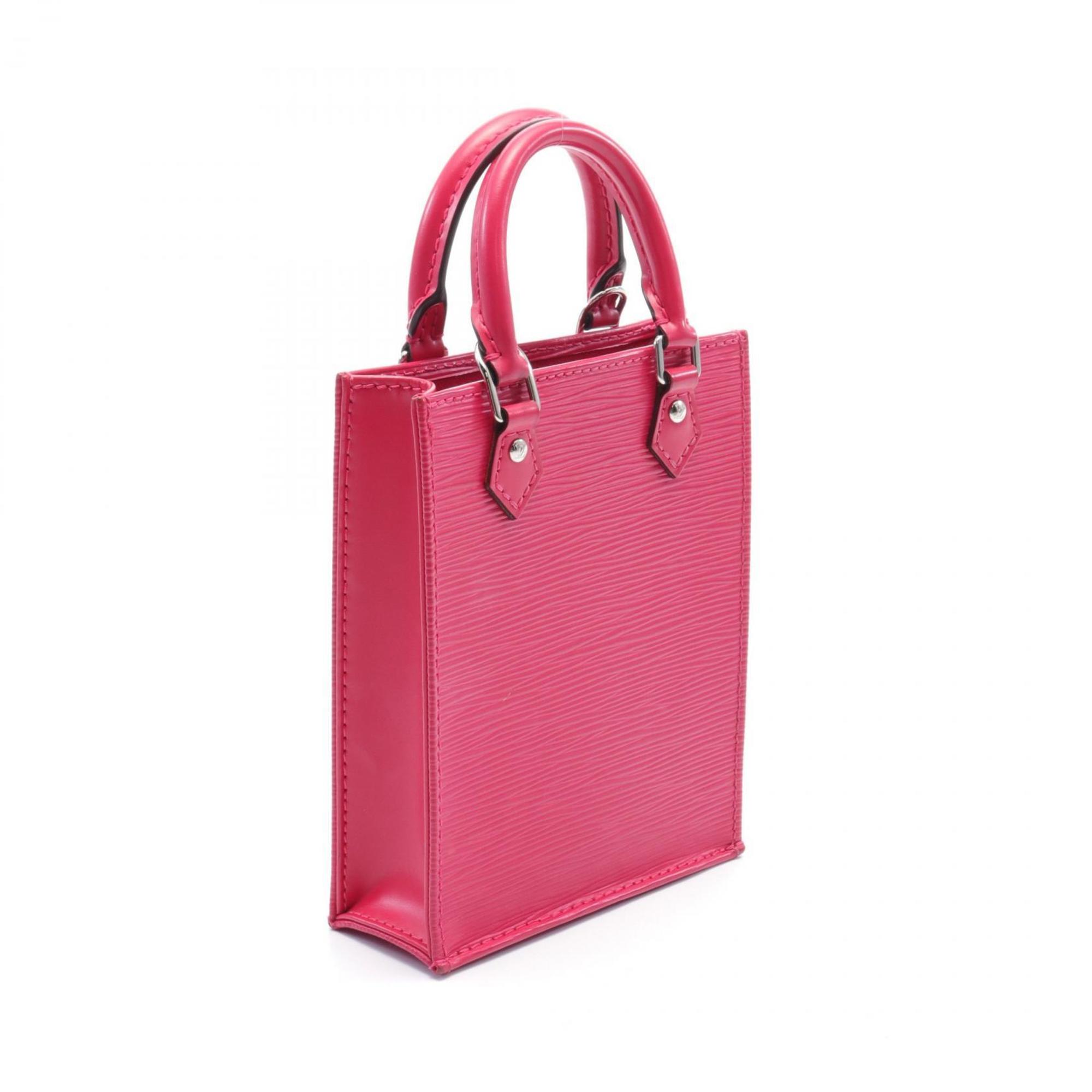 Louis Vuitton Petite Sac Plat Epi Rose Pondicherry Handbag Bag Leather Women's Pink M80168