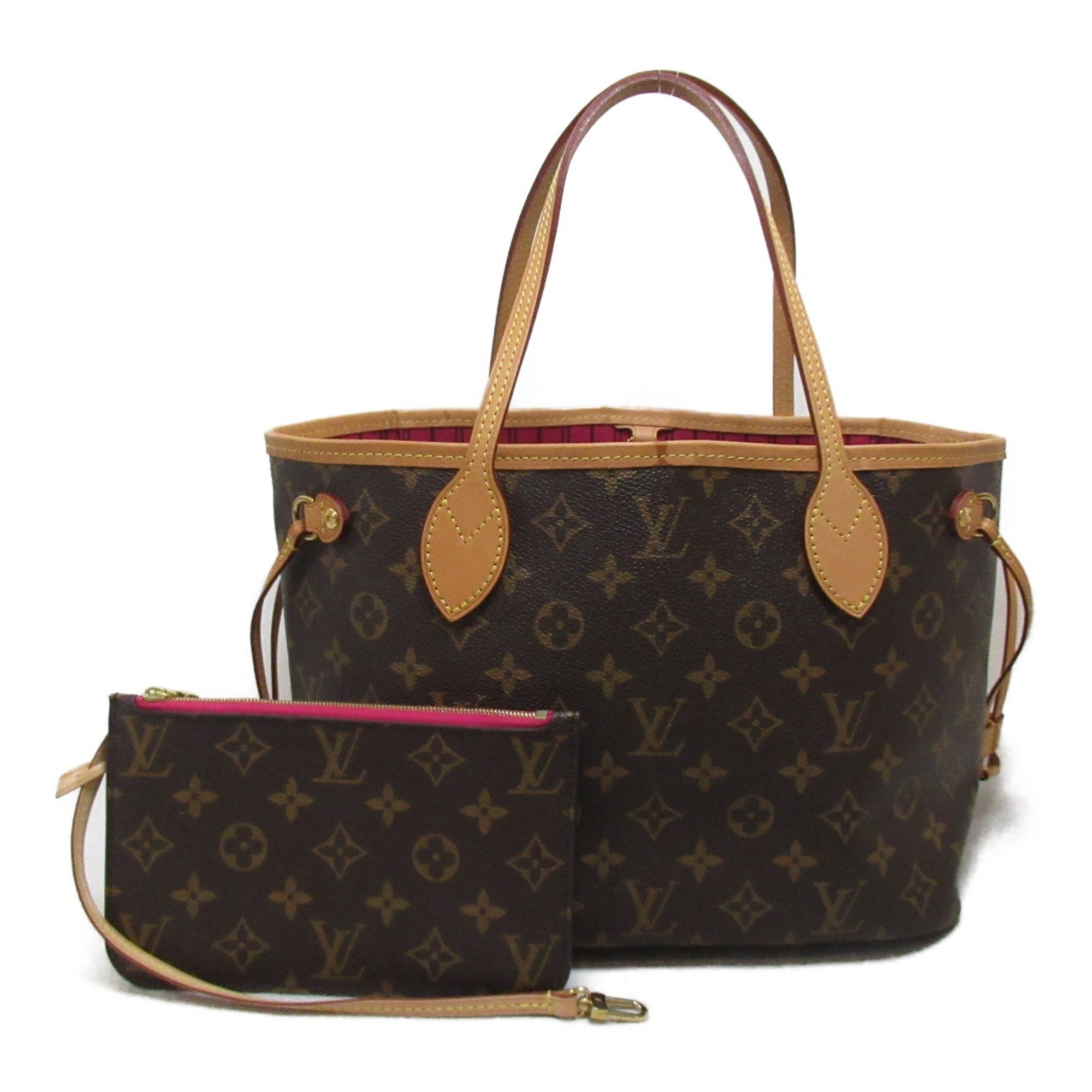 Louis Vuitton Neverfull PM Bag, Coated Canvas, Monogram, Women's, Brown, M41245