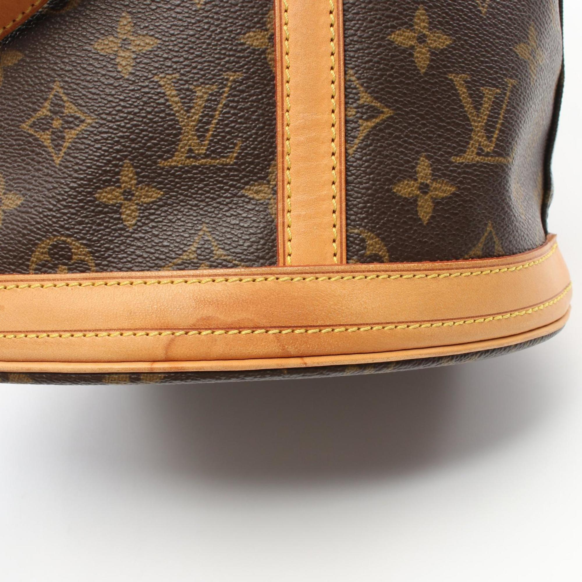 Louis Vuitton Bucket GM Shoulder Bag, Coated Canvas, Leather, Monogram, Women's, Brown, M42236