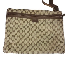 GUCCI Sling Bag Shoulder for Women GG Canvas Brown 90477 213317