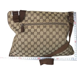 GUCCI Sling Bag Shoulder for Women GG Canvas Brown 90477 213317