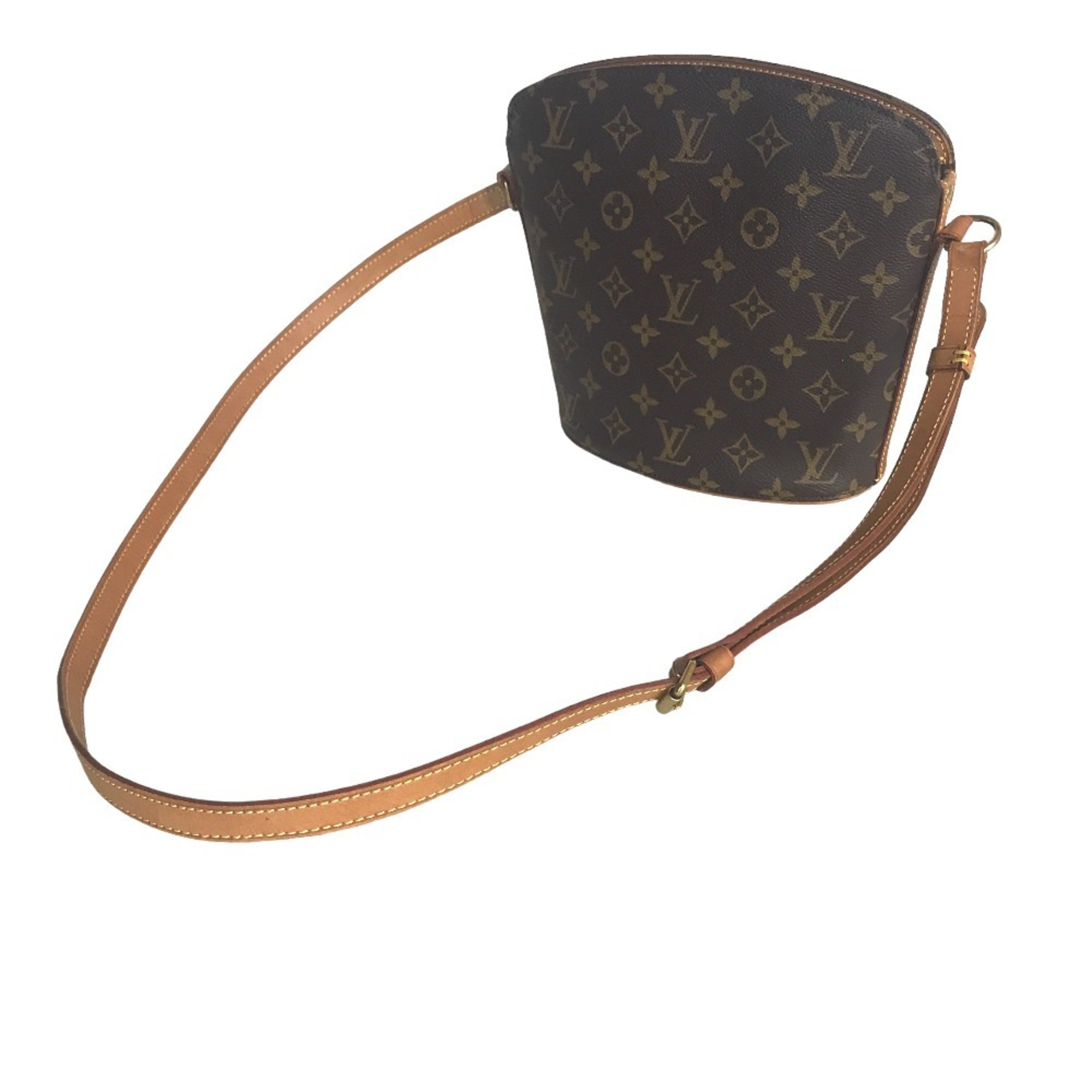 LOUIS VUITTON Louis Vuitton Drouot Sling Bag Shoulder Women's Monogram Canvas Brown M51290