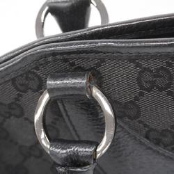 Gucci Tote Bag GG Canvas 113015 Black Women's