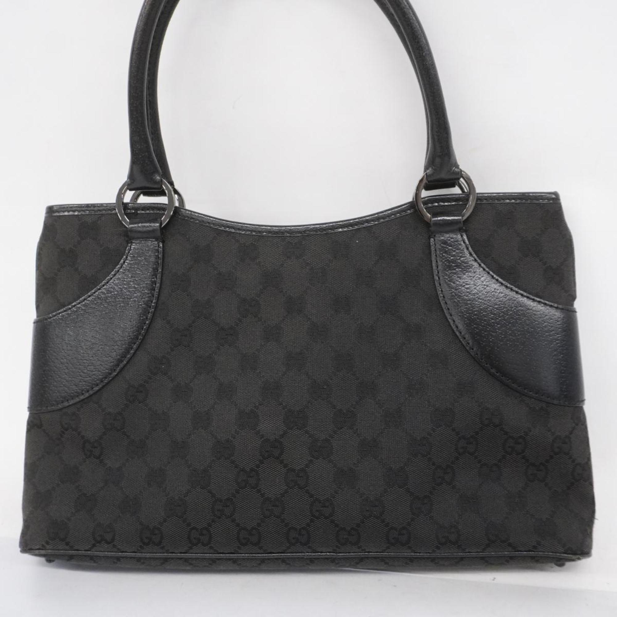 Gucci Tote Bag GG Canvas 113015 Black Women's