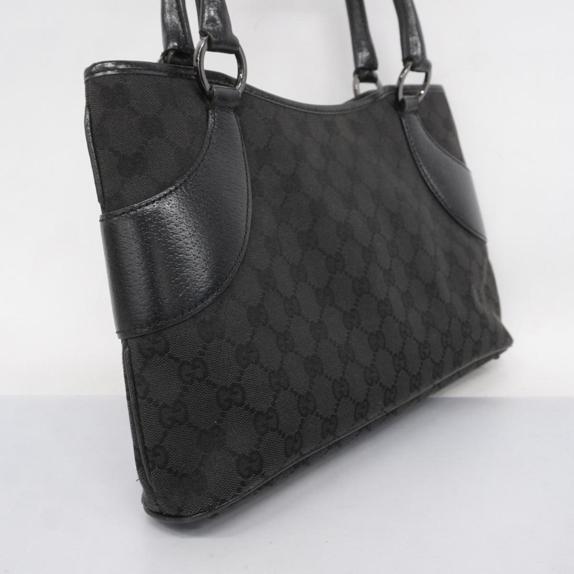 Gucci Tote Bag GG Canvas 113015 Black Women's