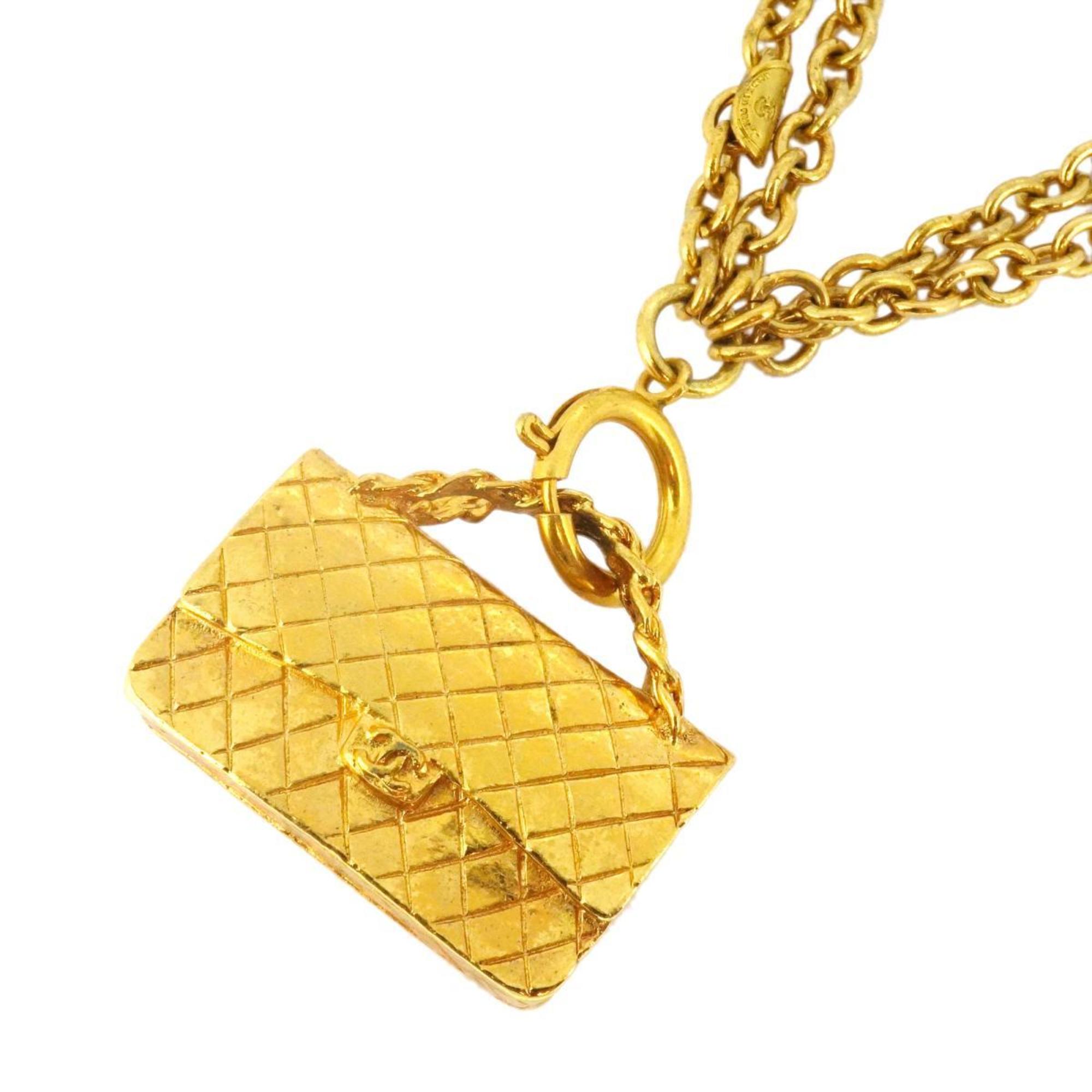 Chanel Necklace Matelasse GP Plated Gold Women's