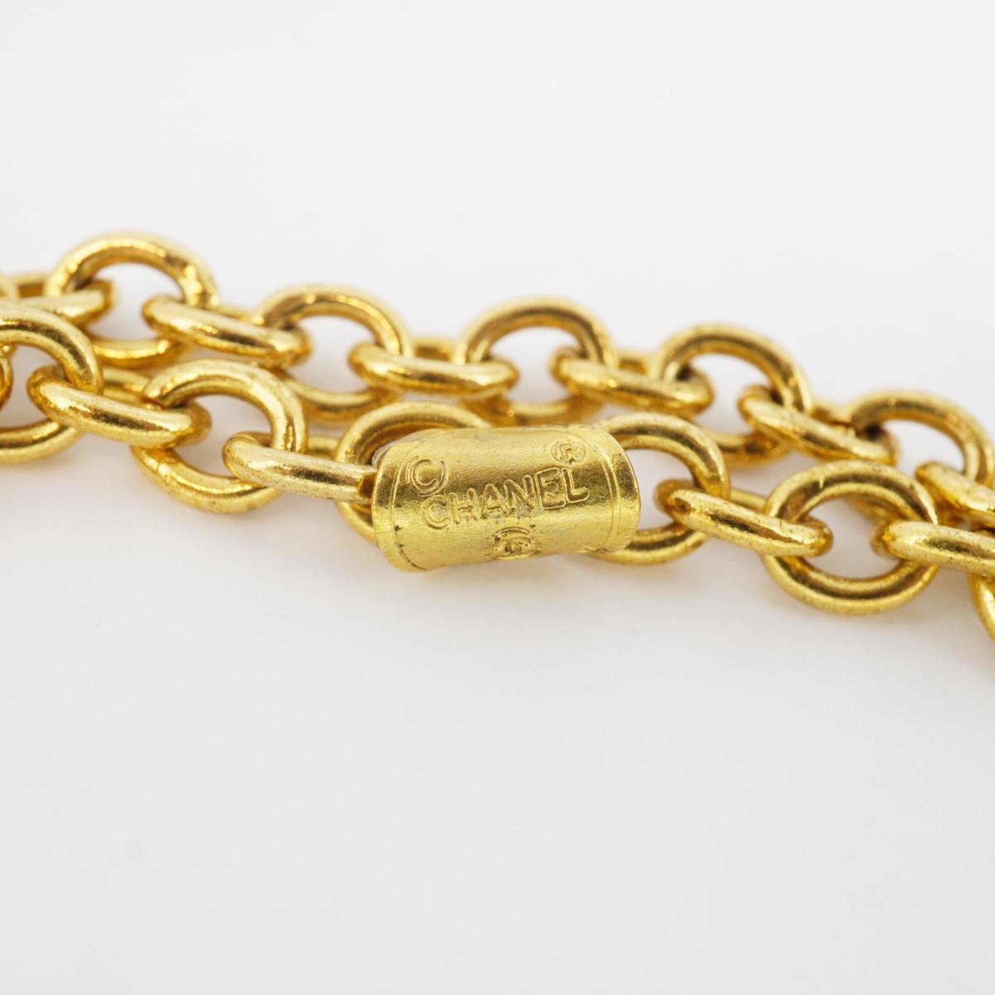 Chanel Necklace Matelasse GP Plated Gold Women's