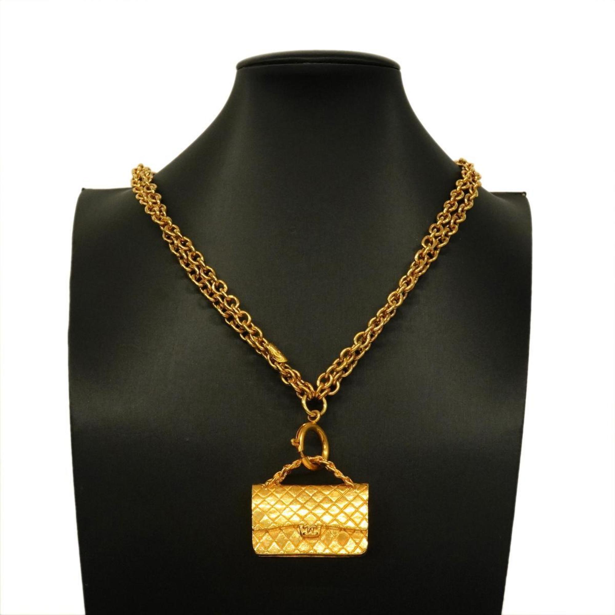 Chanel Necklace Matelasse GP Plated Gold Women's