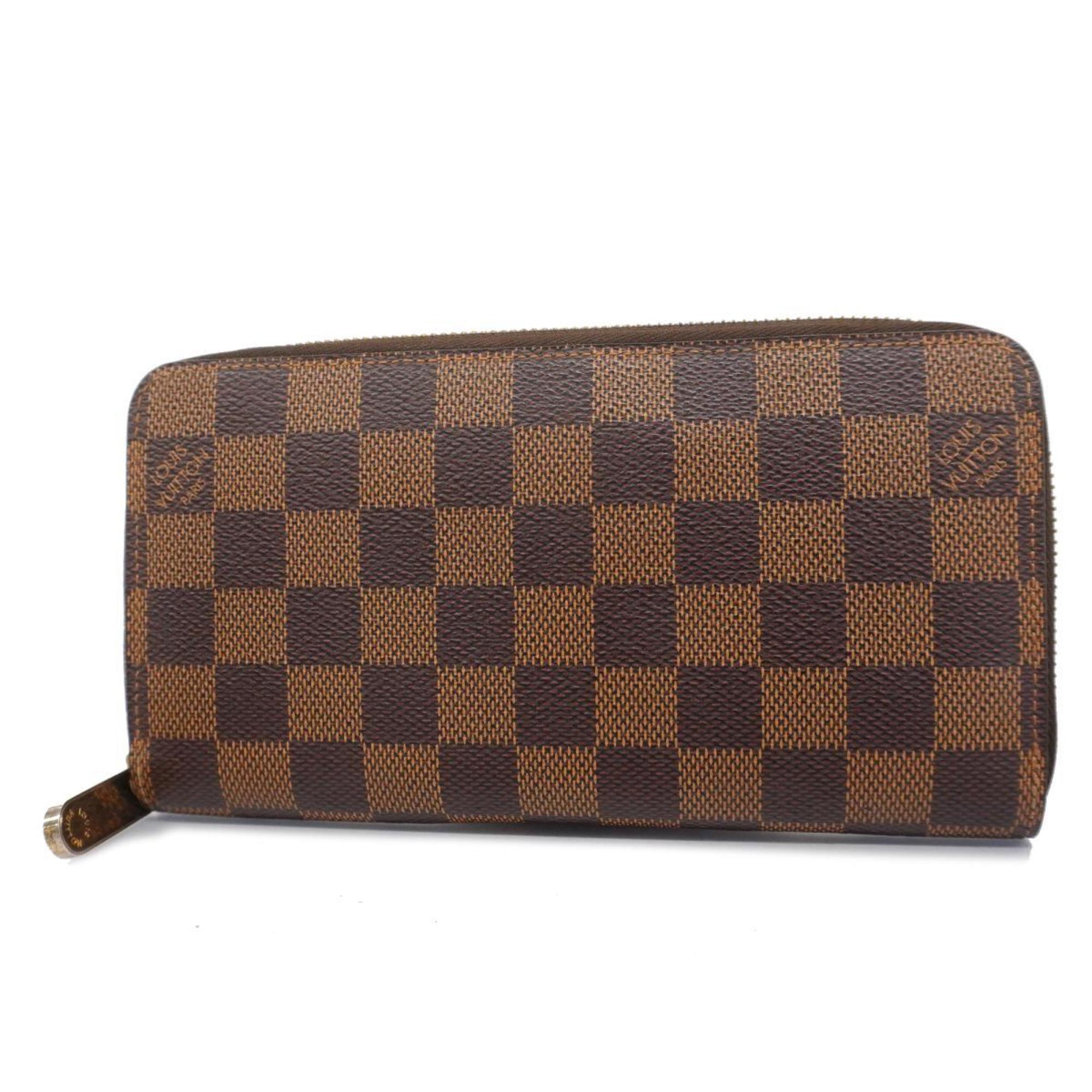 Louis Vuitton Long Wallet Damier Zippy N60015 Ebene Men's Women's