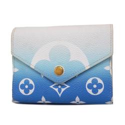 Louis Vuitton Tri-fold Wallet By the Pool Portefeuille Victorine M80387 Blue Women's