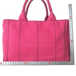 PRADA Prada Canapa Handbag Tote Bag Women's Canvas Pink 1BG439