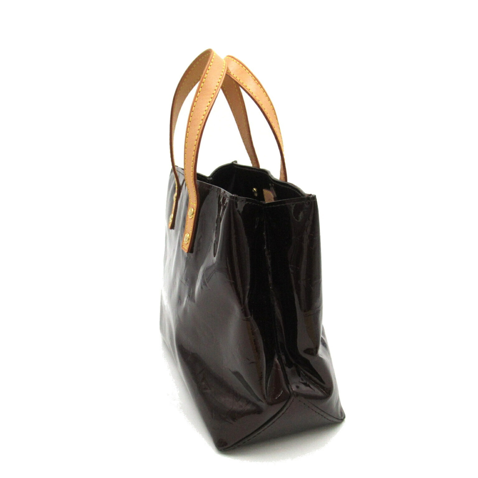 LOUIS VUITTON Reed PM Tote Bag Patent Leather Vernis Women's Brown M91993