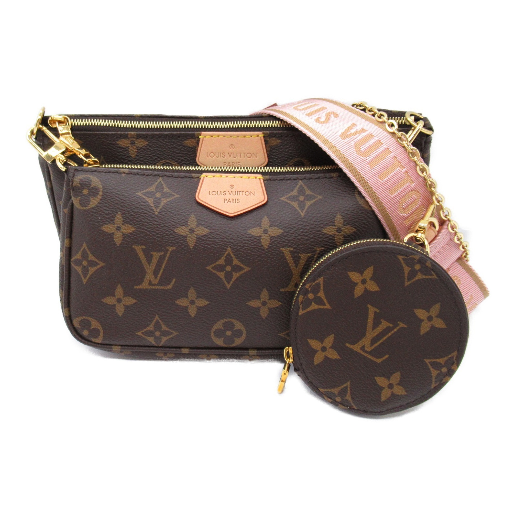 Louis Vuitton LOUIS VUITTON Multi Pochette Accessoires Shoulder Bag Coated Canvas Monogram Women's Brown M44840