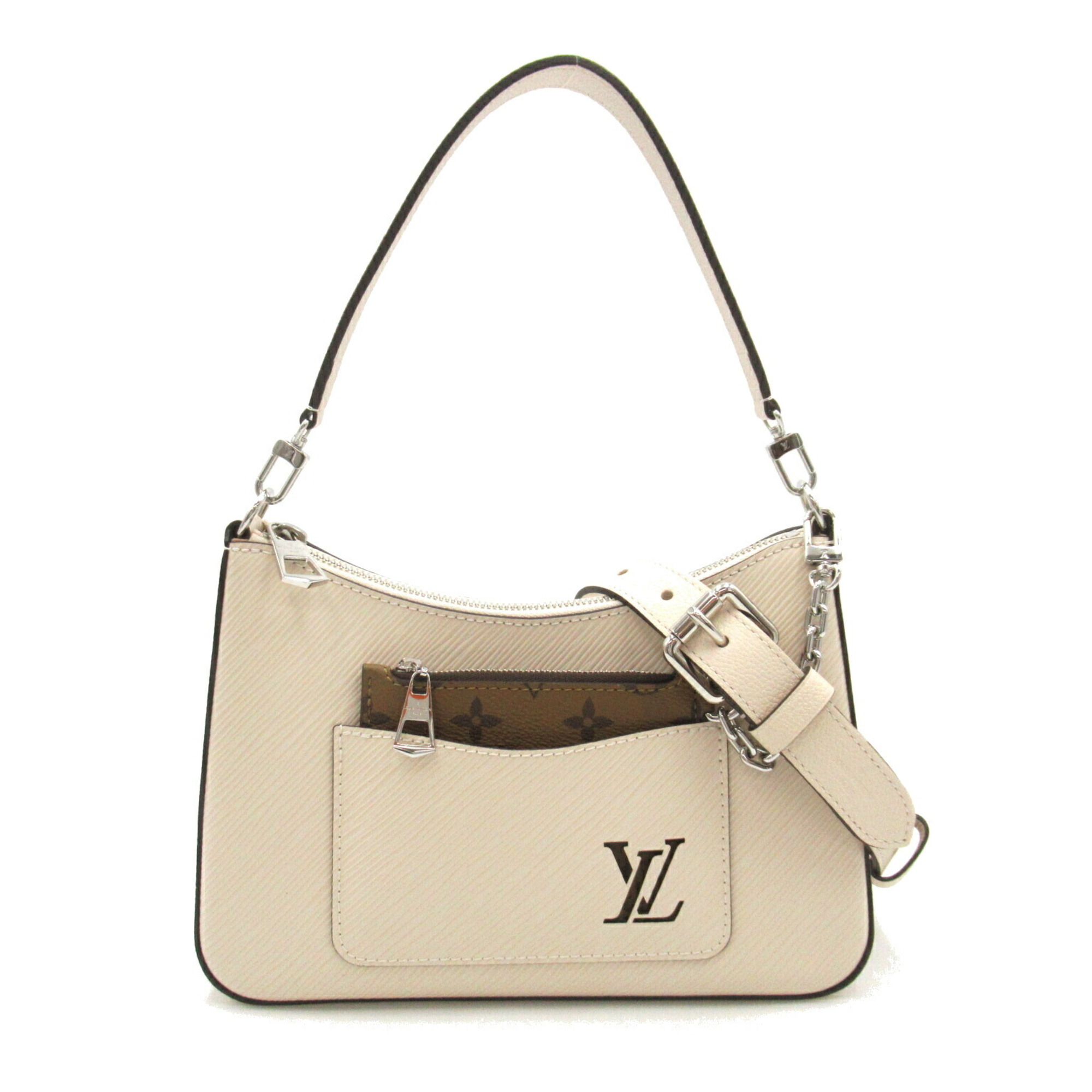 LOUIS VUITTON Marel Shoulder Bag Leather Epi Women's White M80688