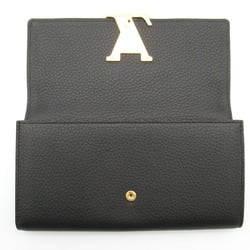 Louis Vuitton LOUIS VUITTON Portefeuille Capucines Bi-fold long wallet Wallet Leather Taurillon leather Women's Black M61248