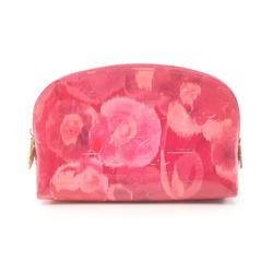 Louis Vuitton LOUIS VUITTON Pochette Tick Pouch Bag Coated Canvas Leather Monogram Ikat Flower Women's Pink M90045