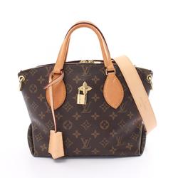 Louis Vuitton LOUIS VUITTON Flower Zipped Tote PM Monogram Bag Coated Canvas Leather Women's Brown M44359