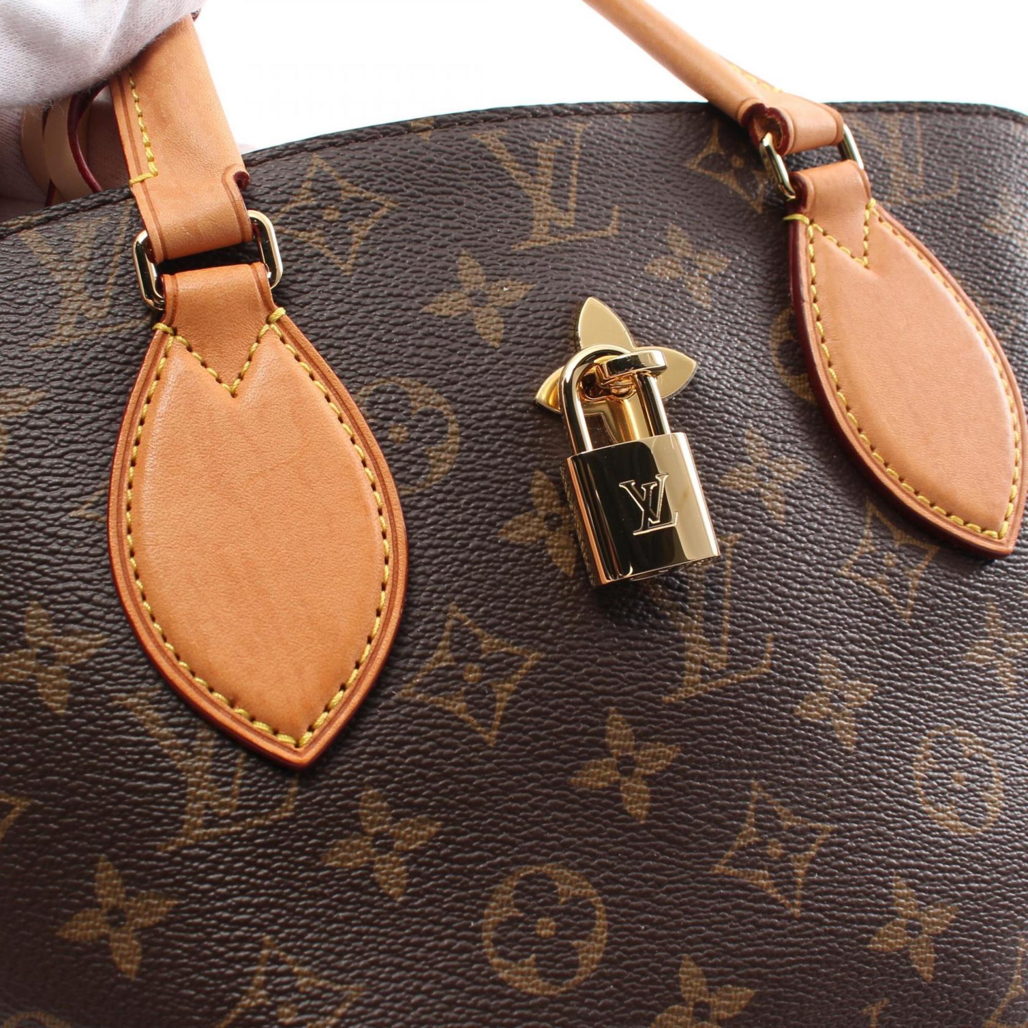 Louis Vuitton LOUIS VUITTON Flower Zipped Tote PM Monogram Bag Coated Canvas Leather Women's Brown M44359