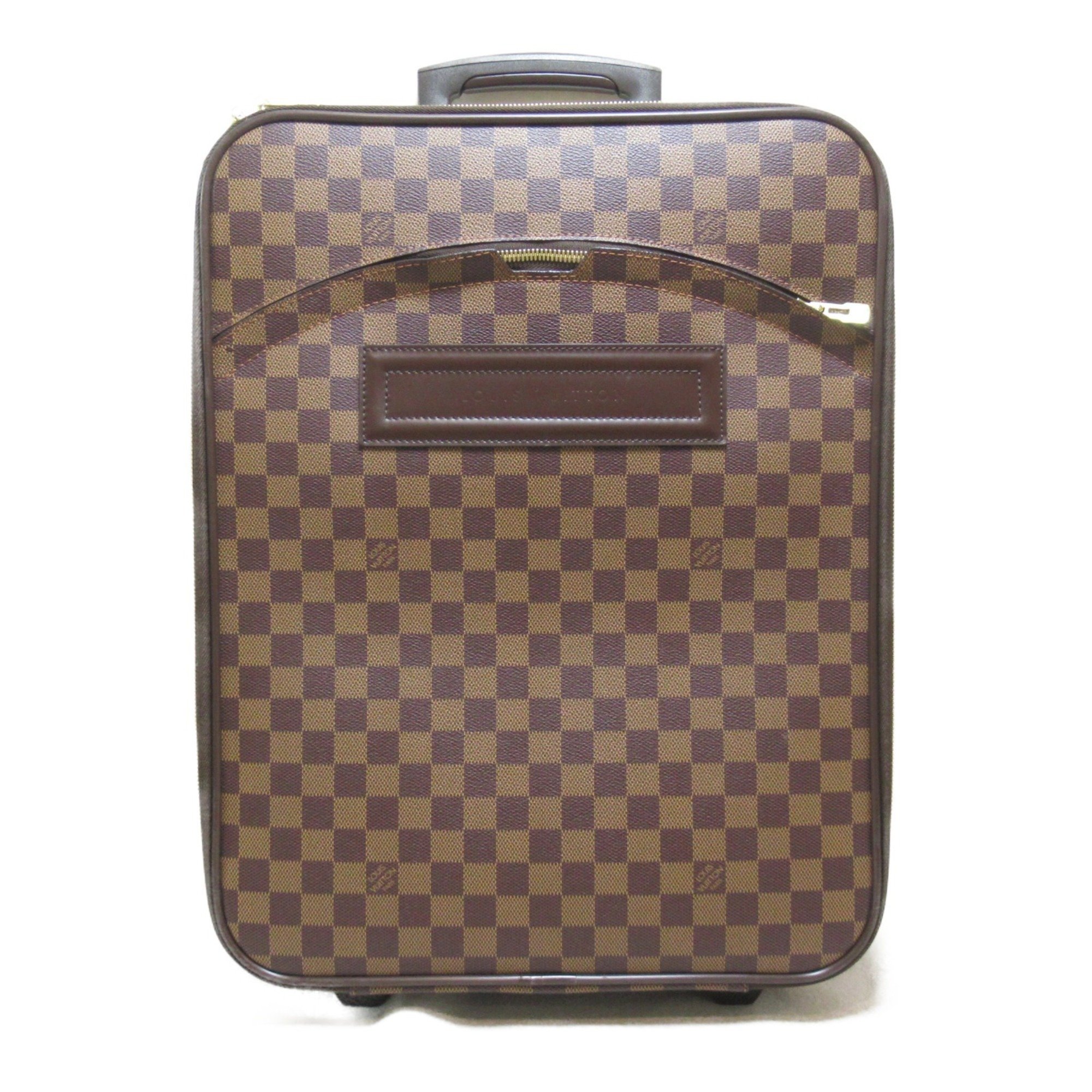 Louis Vuitton Pegasus 45 Damier Ebene Carry Bag, Coated Canvas, Leather, Damier, Men's, Women's, Brown, N23293