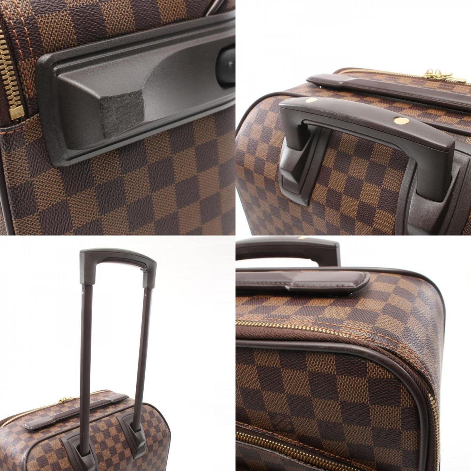 Louis Vuitton Pegasus 45 Damier Ebene Carry Bag, Coated Canvas, Leather, Damier, Men's, Women's, Brown, N23293