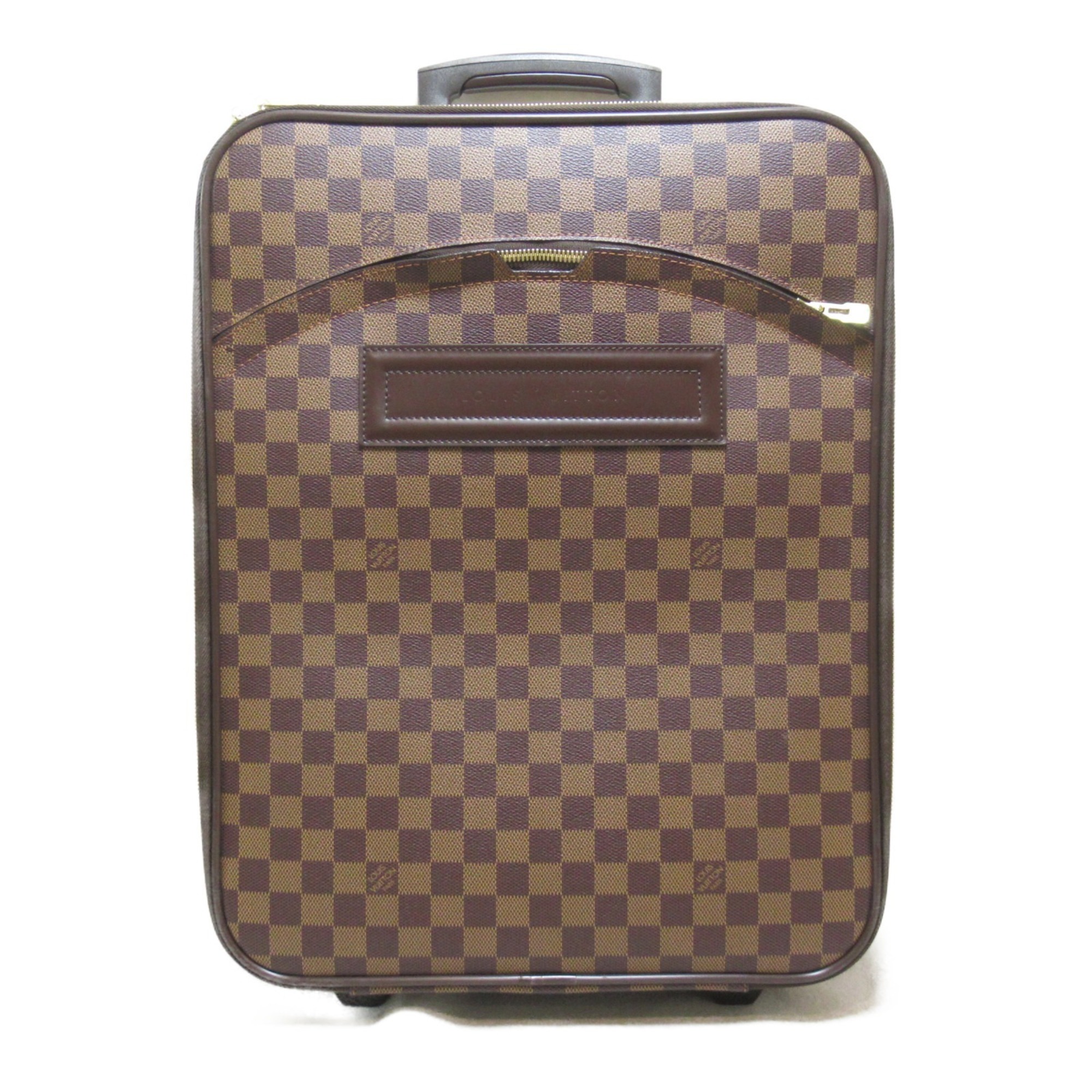 Louis Vuitton Pegasus 45 Damier Ebene Carry Bag, Coated Canvas, Leather, Damier, Men's, Women's, Brown, N23293