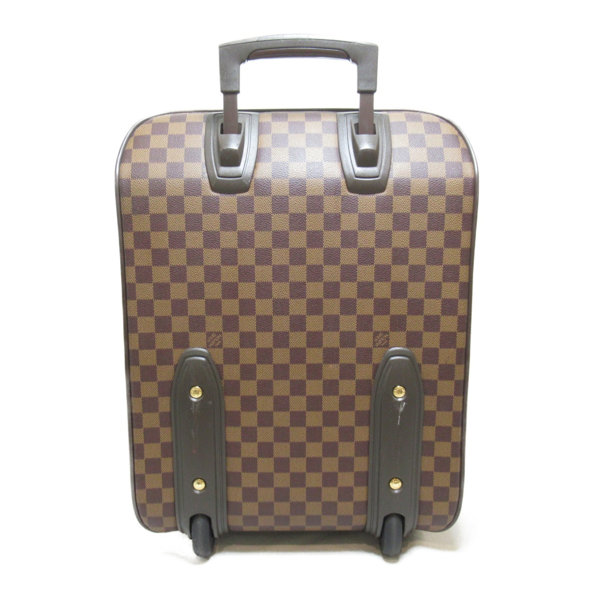 Louis Vuitton Pegasus 45 Damier Ebene Carry Bag, Coated Canvas, Leather, Damier, Men's, Women's, Brown, N23293