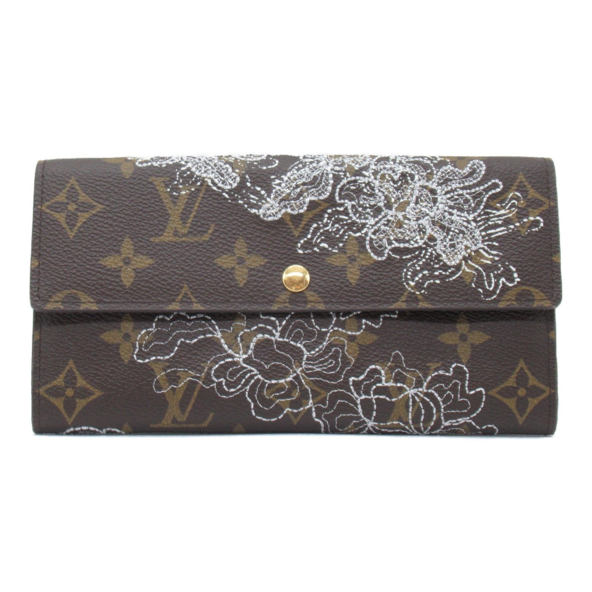 Louis Vuitton LOUIS VUITTON Portefeuille Sarah Bi-fold Long Wallet Coated Canvas Monogram D'Antille Women's Brown M95390