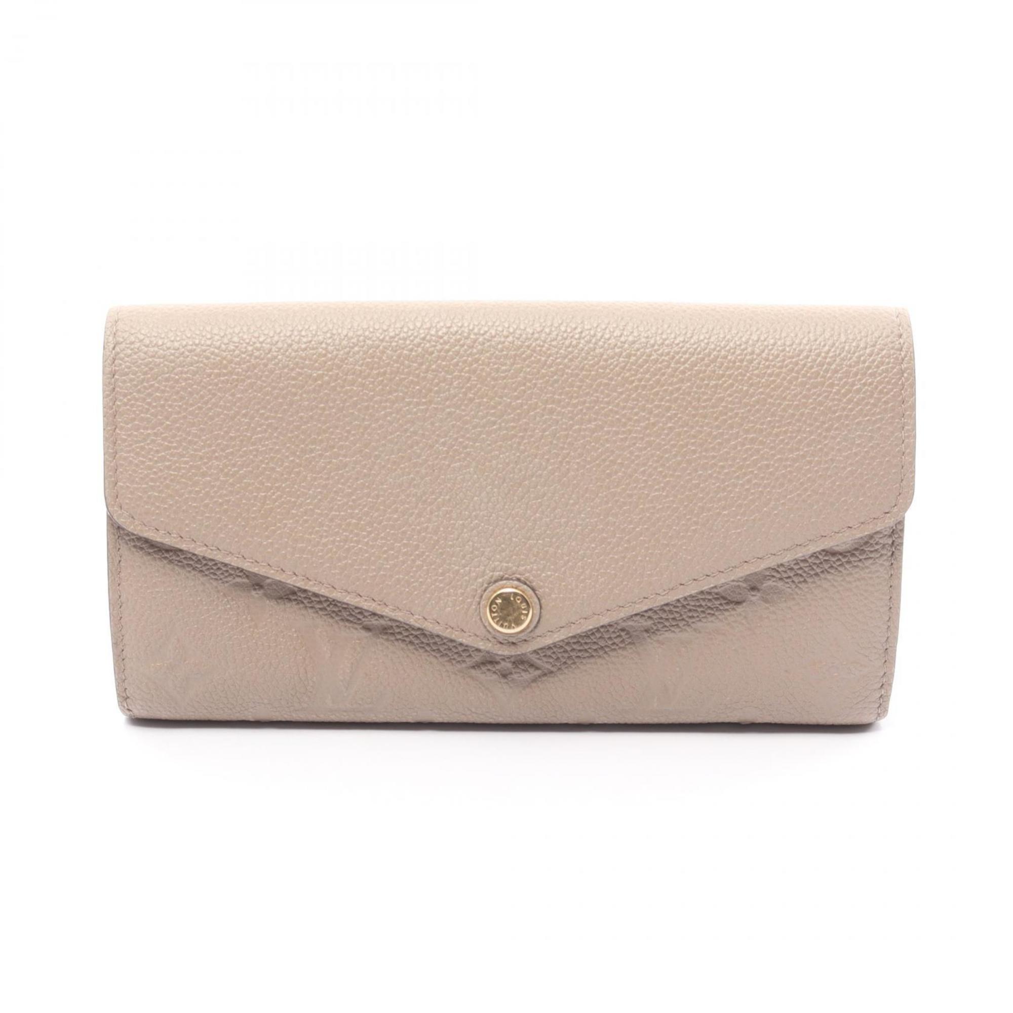 Louis Vuitton LOUIS VUITTON Portefeuille Sarah Monogram Empreinte Tourterelle Bi-fold Long Wallet Leather Women's Beige M68708