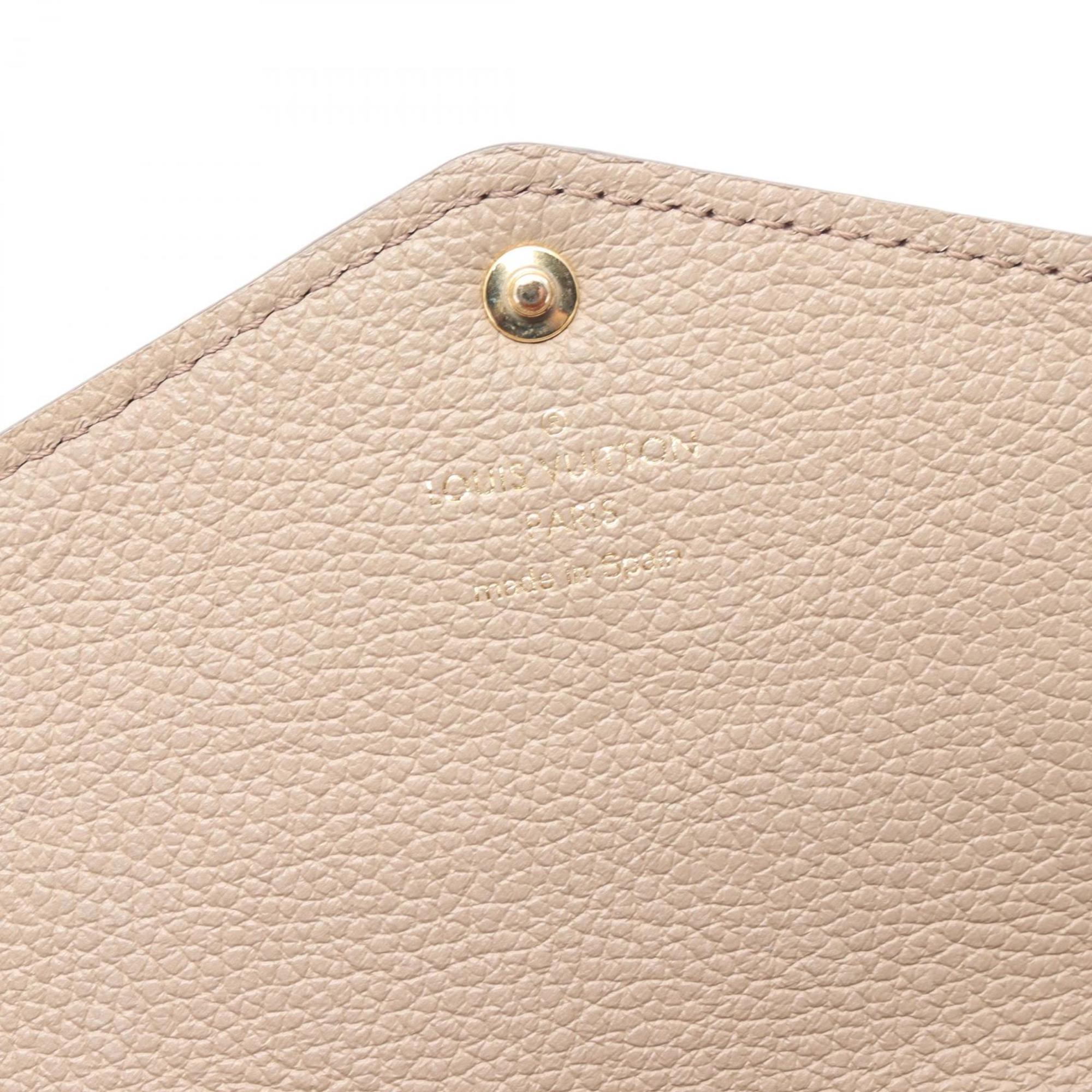 Louis Vuitton LOUIS VUITTON Portefeuille Sarah Monogram Empreinte Tourterelle Bi-fold Long Wallet Leather Women's Beige M68708