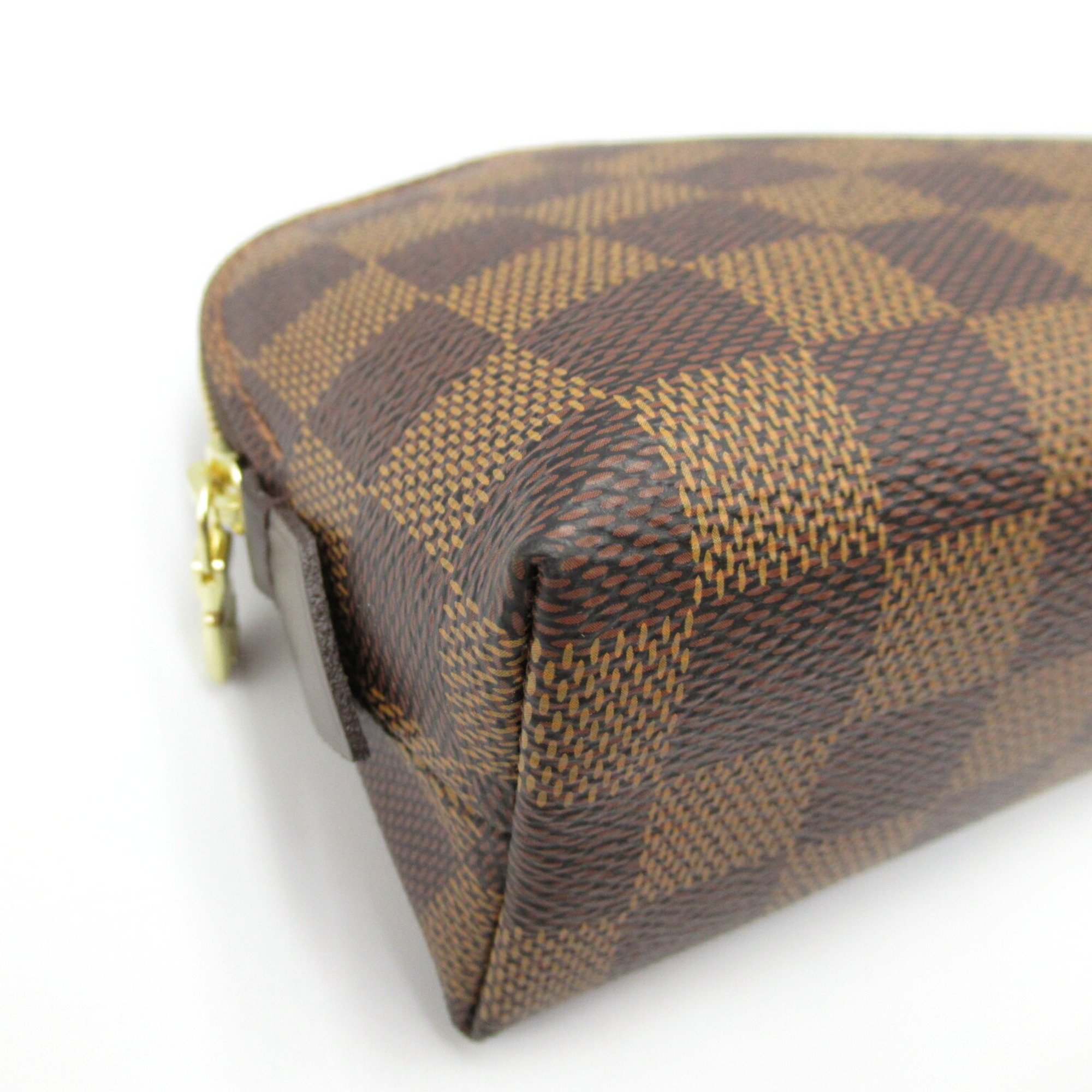 Louis Vuitton LOUIS VUITTON Pochette Tick Pouch Bag Coated Canvas Damier Women's Brown N47516