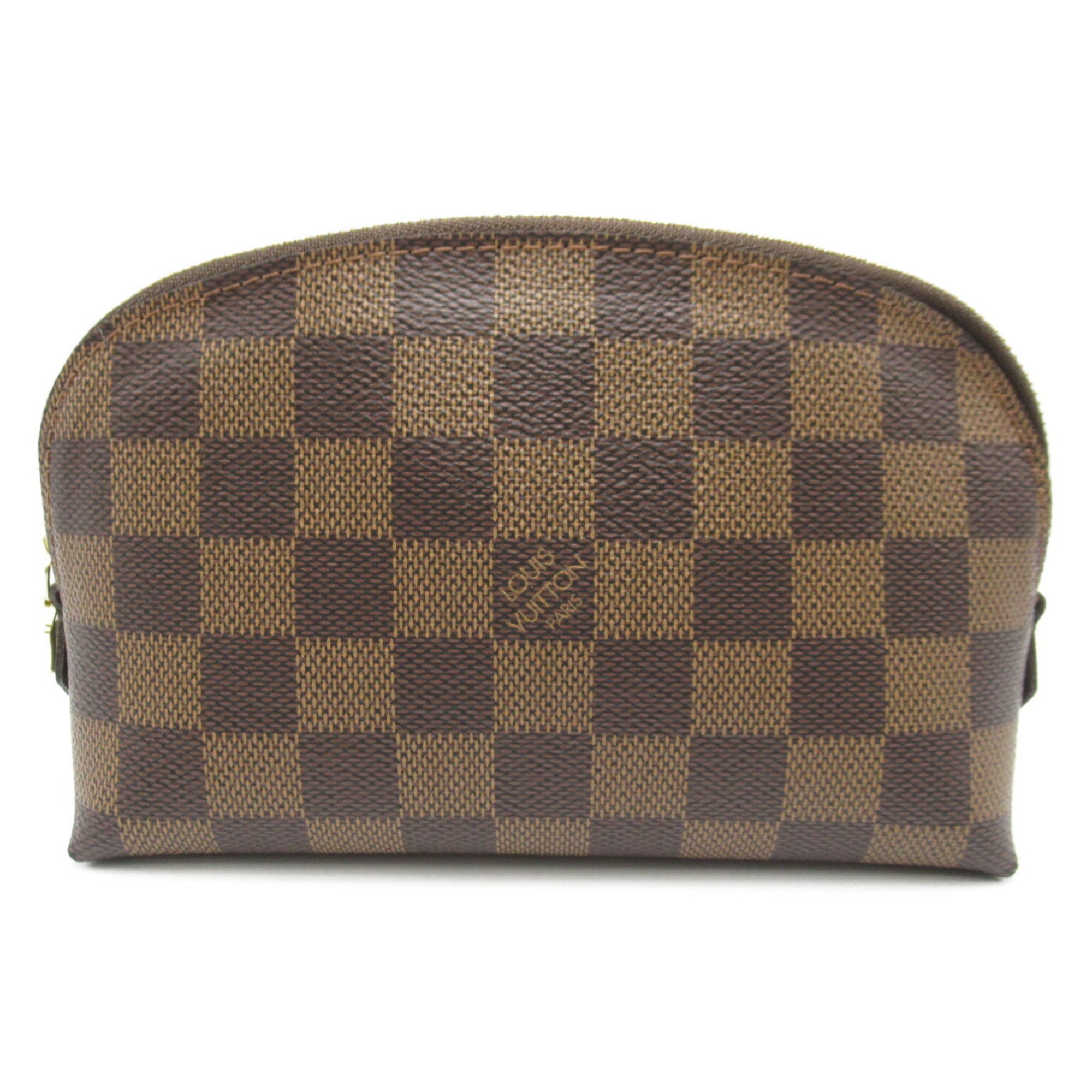 Louis Vuitton LOUIS VUITTON Pochette Tick Pouch Bag Coated Canvas Damier Women's Brown N47516