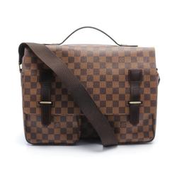 Louis Vuitton Broadway Damier Ebene Shoulder Bag Coated Canvas Leather Men's Women's Brown N42270