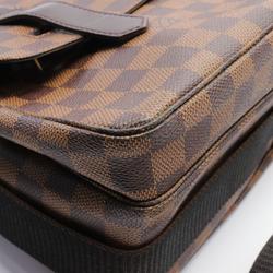 Louis Vuitton Broadway Damier Ebene Shoulder Bag Coated Canvas Leather Men's Women's Brown N42270