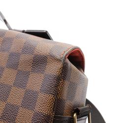 Louis Vuitton Broadway Damier Ebene Shoulder Bag Coated Canvas Leather Men's Women's Brown N42270