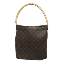 Louis Vuitton LOUIS VUITTON Looping Shoulder Bag Coated Canvas Monogram Women's Brown M51145