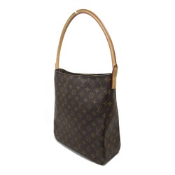 Louis Vuitton LOUIS VUITTON Looping Shoulder Bag Coated Canvas Monogram Women's Brown M51145