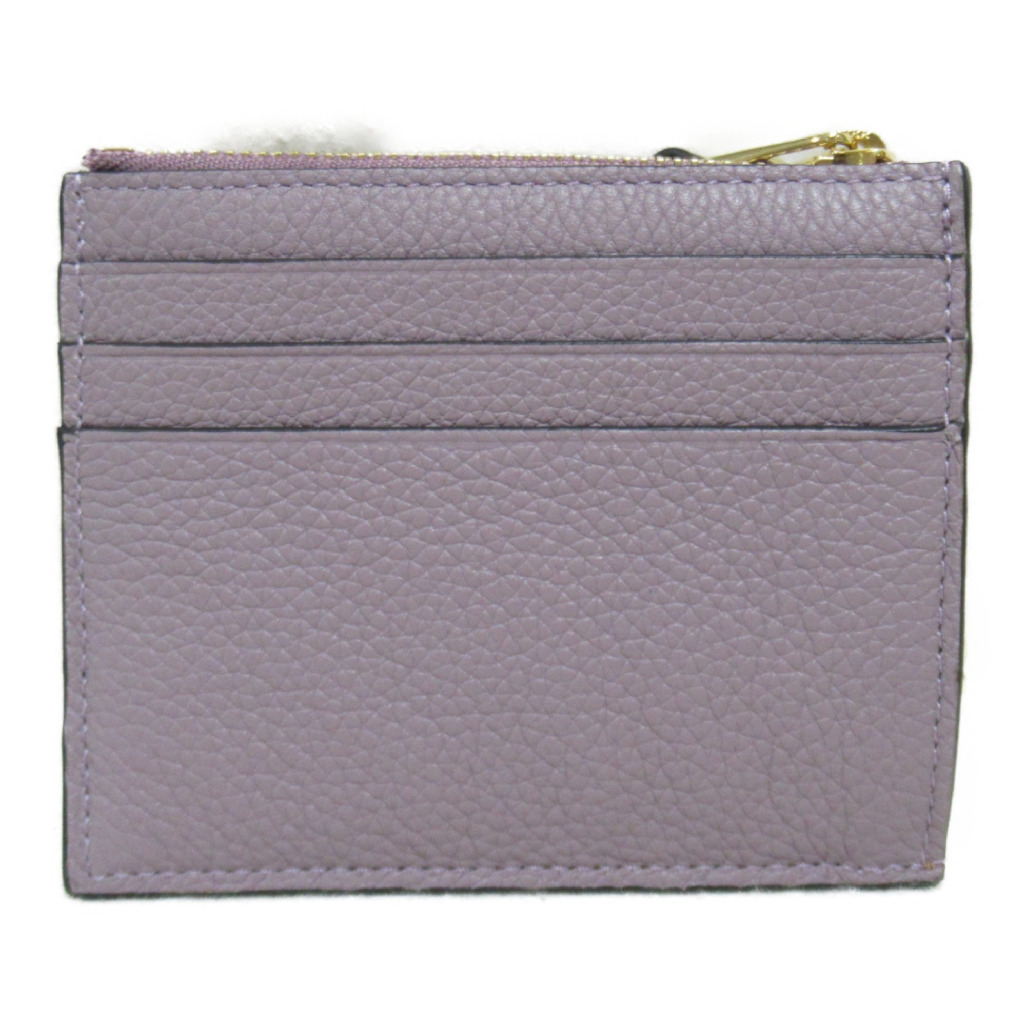 LOEWE Business Card Holder/Card Case Square Coin Holder Leather Women's Purple Brown C821B35X018698