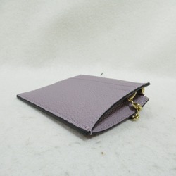 LOEWE Business Card Holder/Card Case Square Coin Holder Leather Women's Purple Brown C821B35X018698