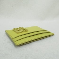 LOEWE Anagram Plain Card Holder Business Holder/Card Case Leather Women's Yellow C794322X018762