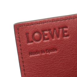 LOEWE WALLET ON CHAIN Shoulder bag Leather Women's Navy Bordeaux