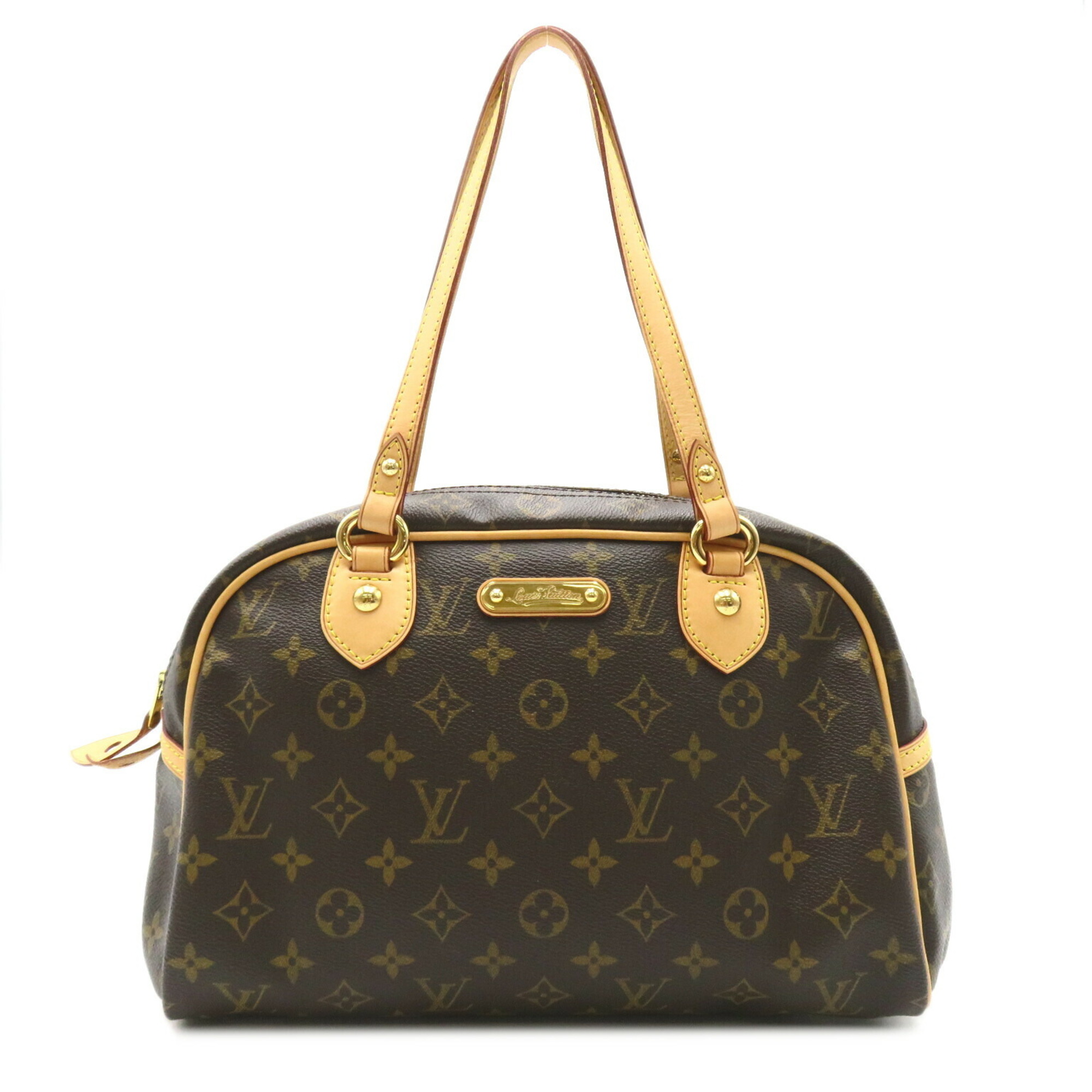 Louis Vuitton Montorgueil PM Shoulder Bag, Coated Canvas, Monogram, Women's, Brown, M95565