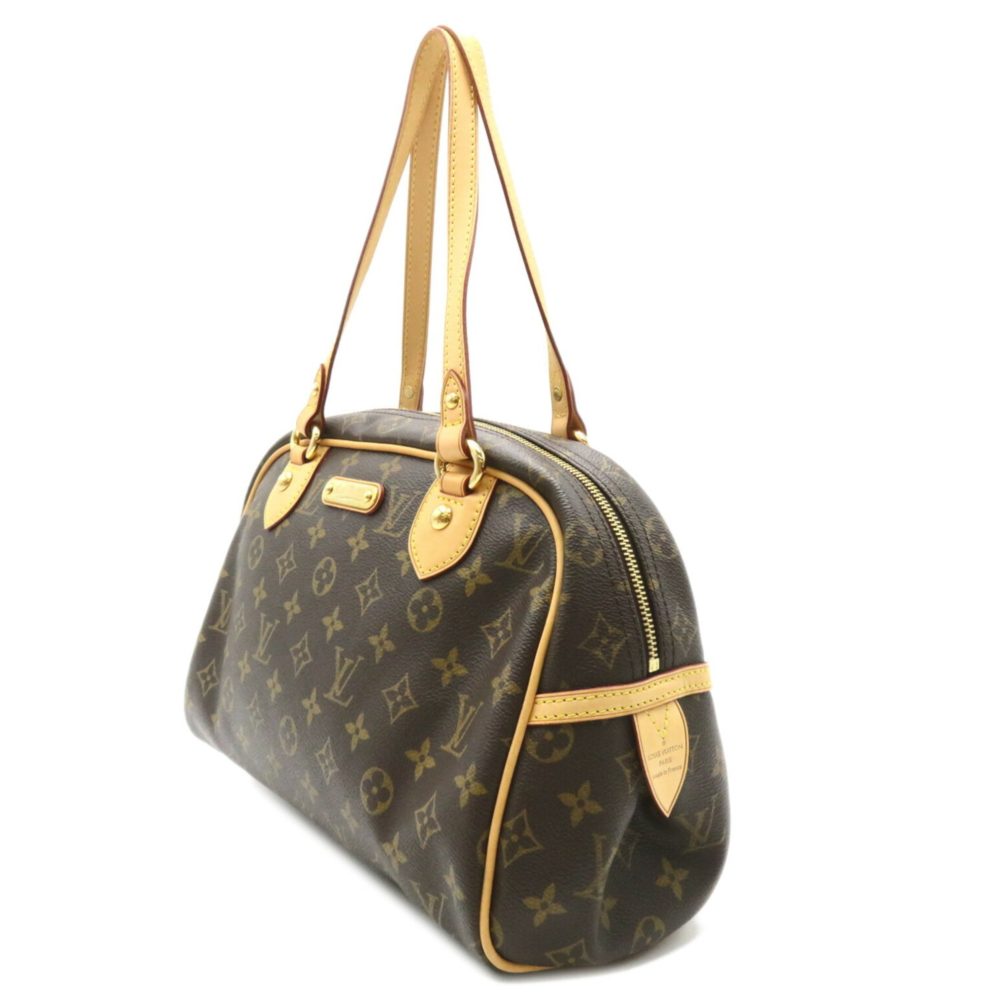 Louis Vuitton Montorgueil PM Shoulder Bag, Coated Canvas, Monogram, Women's, Brown, M95565