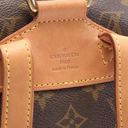 Louis Vuitton Montsouris MM Rucksack Backpack Bag Coated Canvas Leather Monogram Women's Brown M51136