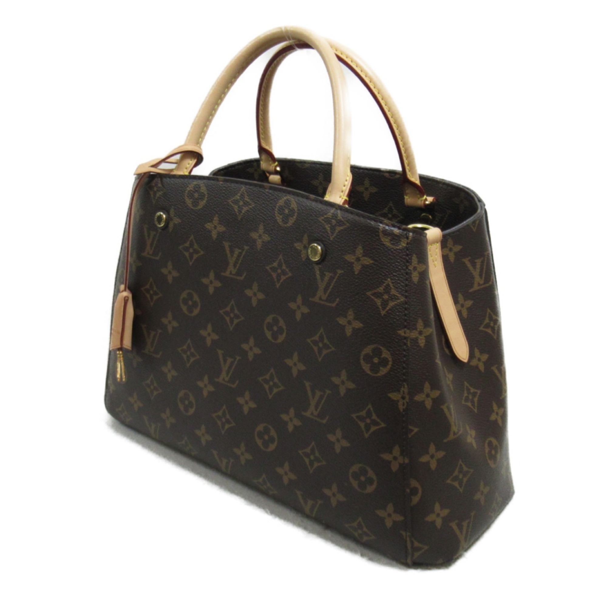 Louis Vuitton Montagne MM Bag, Coated Canvas, Monogram, Women's, Brown, M41056