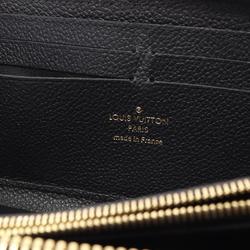 Louis Vuitton LOUIS VUITTON Portefeuille Clemence Monogram Empreinte Noir Round Long Wallet Leather Women's Black M60171