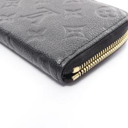 Louis Vuitton LOUIS VUITTON Portefeuille Clemence Monogram Empreinte Noir Round Long Wallet Leather Women's Black M60171