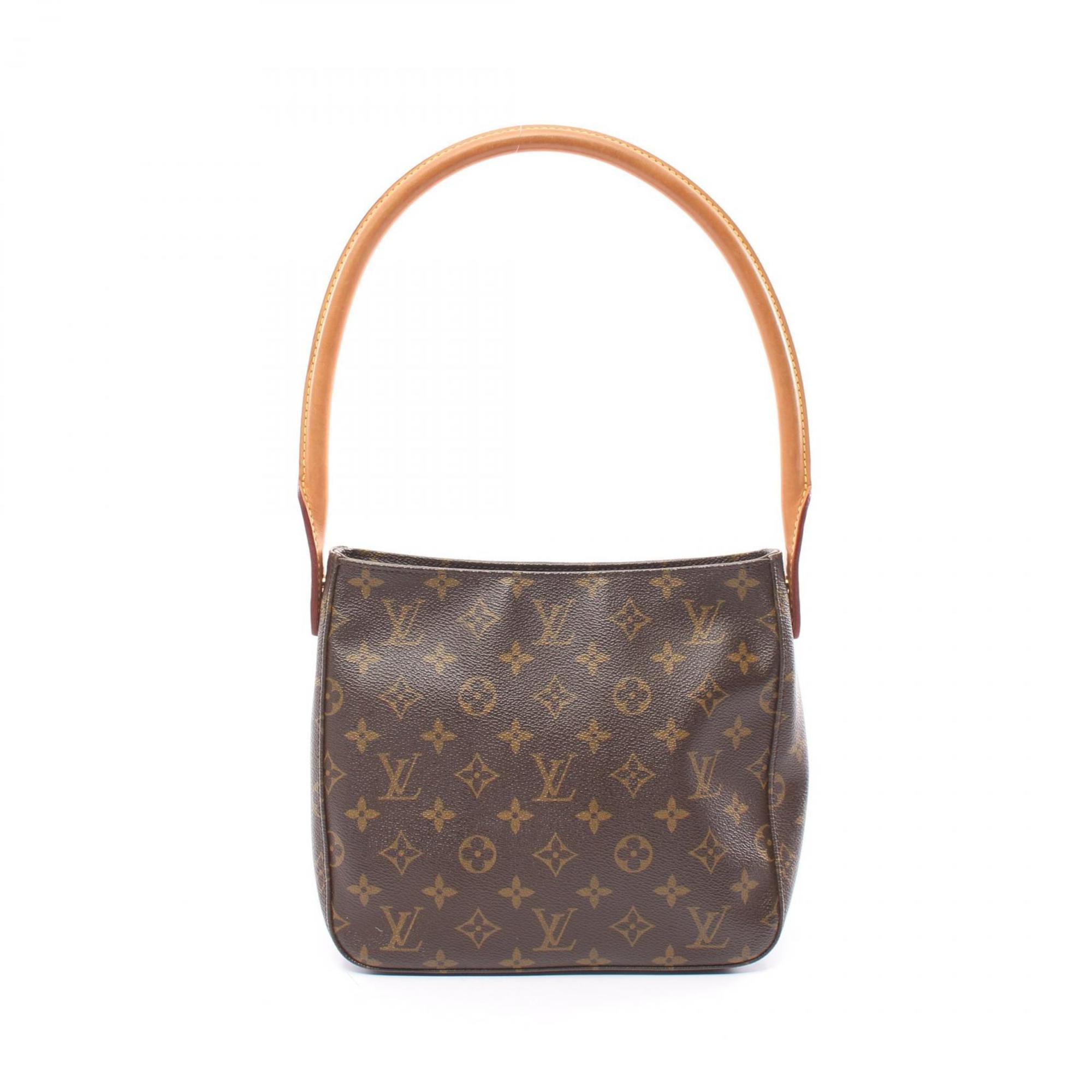 Louis Vuitton LOUIS VUITTON Looping MM Monogram Shoulder Bag Coated Canvas Leather Women's Brown M51146